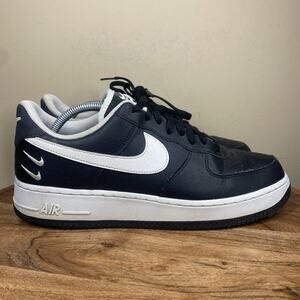 Nike Air Force 1 07 LV8 Double Swoosh Mens Black White Size 11 Shoes CT2300-001